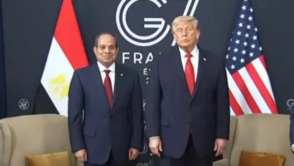 السيسي يثمن جهود ترامب في تحقيق السلام العالمي خلال قمة السبع بإيفيان