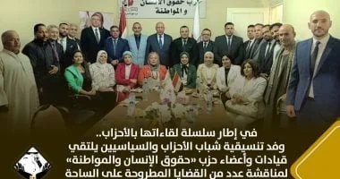 تعاون مثمر بين تنسيقية شباب الأحزاب وحزب حقوق الإنسان والمواطنة لتعزيز القضايا التشريعية والاجتماعية في مصر
