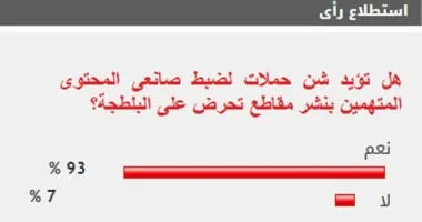 93% من القراء يدعمون حملات ضبط صانعي المحتوى المتورطين في نشر مقاطع تحريضية على البلطجة