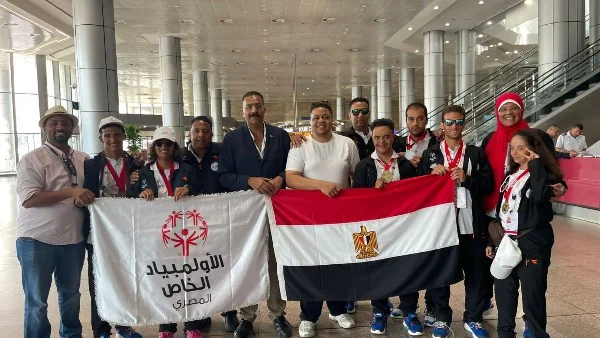 تهنئة وزيرة التضامن الاجتماعي لأبطال الأولمبياد الخاص المصري بعد تحقيقهم إنجازات مميزة في تونس