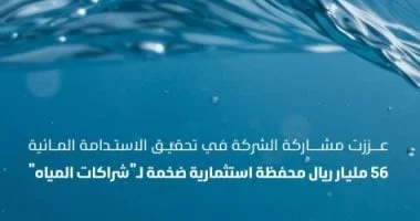 الشركة السعودية لشراكات المياه: رائدة في تعزيز شراكة القطاع الخاص لتحقيق استدامة موارد المياه