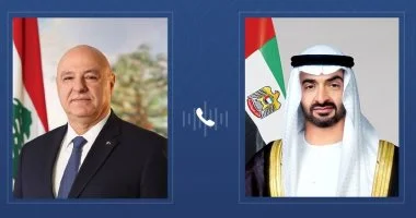 هاتفياً.. الرئيس الإماراتي ونظيره اللبناني يناقشان تعزيز التعاون ومواجهة التحديات الإقليمية