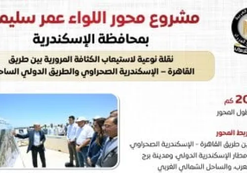 محور اللواء عمر سليمان: نقلة نوعية في شبكة الطرق بالإسكندرية لتعزيز التنمية والمرور
