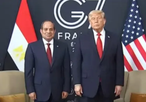قمة إيفيان: السيسي وترامب يناقشان تعزيز الشراكة الاستراتيجية وقضايا الشرق الأوسط
