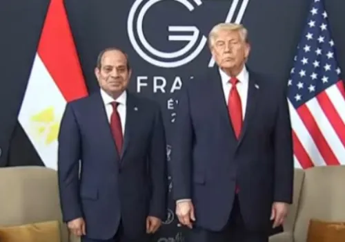 السيسي يثمن جهود ترامب في تحقيق السلام العالمي خلال قمة السبع بإيفيان