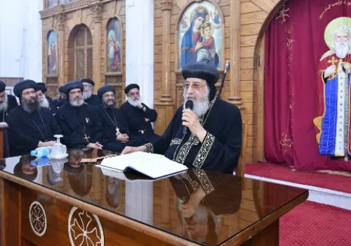 البابا تواضروس الثاني يتحدث عن "قانون الشركة" في سلسلة عظاته الروحية خلال اجتماع الأربعاء بالإسكندرية