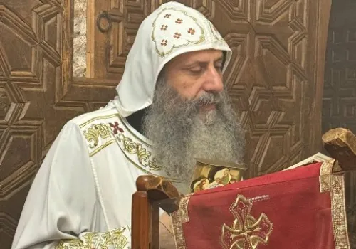 قداس إلهي مميز بدير السيدة العذراء المحرق بقيادة الأنبا غبريال والأنبا بيجول