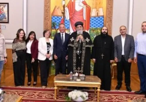 البابا تواضروس الثاني يبحث مع رئيس المتحف المصري الكبير تعزيز الأنشطة الثقافية والسياحية