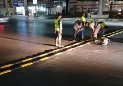 تركيب مطبات صناعية بشارع جامعة الدول العربية في العجوزة لتعزيز السلامة المرورية وتحسين جودة الحياة
