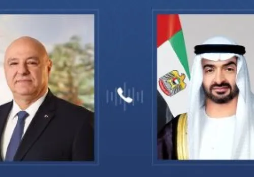 هاتفياً.. الرئيس الإماراتي ونظيره اللبناني يناقشان تعزيز التعاون ومواجهة التحديات الإقليمية