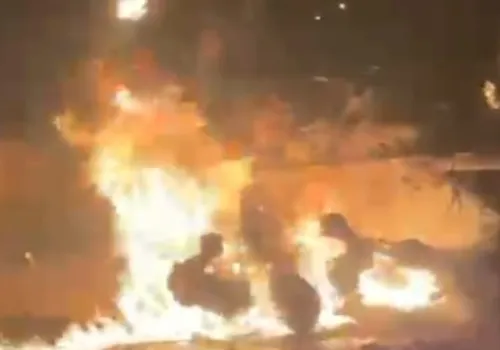 سيطرة الحماية المدنية على حريق في مبنى خدمات كنيسة مار جرجس