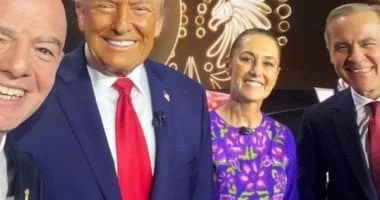 شينباوم في نيوجيرسي لحضور نهائي كأس العالم بدعوة من ترامب: تجمع قادة أمريكا الشمالية في حدث رياضي تاريخي