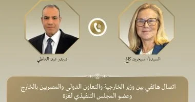 وزير الخارجية المصري يناقش مع عضو المجلس التنفيذي لغزة سبل التهدئة وتخفيف الأزمة الإنسانية