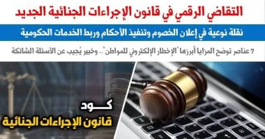 قانون الإجراءات الجنائية الجديد في مصر: 7 مزايا تبرز التحول الرقمي في نظام العدالة