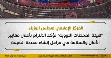 هيئة المحطات النووية المصرية تؤكد التزامها بأعلى معايير الأمان أثناء إنشاء محطة الضبعة