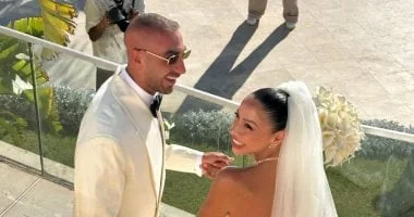 عمر عزب لاعب سلة الزمالك يحتفل بزفافه على الفنانة ريم عامر وسط أجواء مميزة