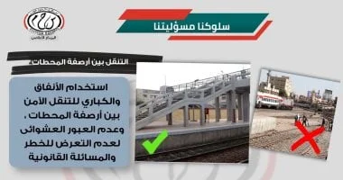 حملات توعوية لتعزيز سلامة الركاب وتأمين حركة القطارات في مصر