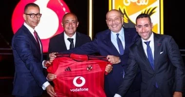 النادي الأهلي يحقق إنجازًا تاريخيًا بتوقيع أكبر عقد رعاية مع فودافون تحت إشراف المتحدة للرياضة