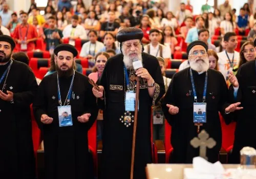 زيارة ملهمة لقداسة البابا تواضروس الثاني لمجموعات عمل ملتقى لوجوس چونيور في دير الأنبا بيشوي