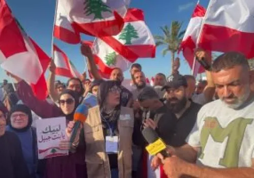 احتجاج حاشد في صور ضد تهديدات الاحتلال الإسرائيلي بجرف مقابر بنت جبيل